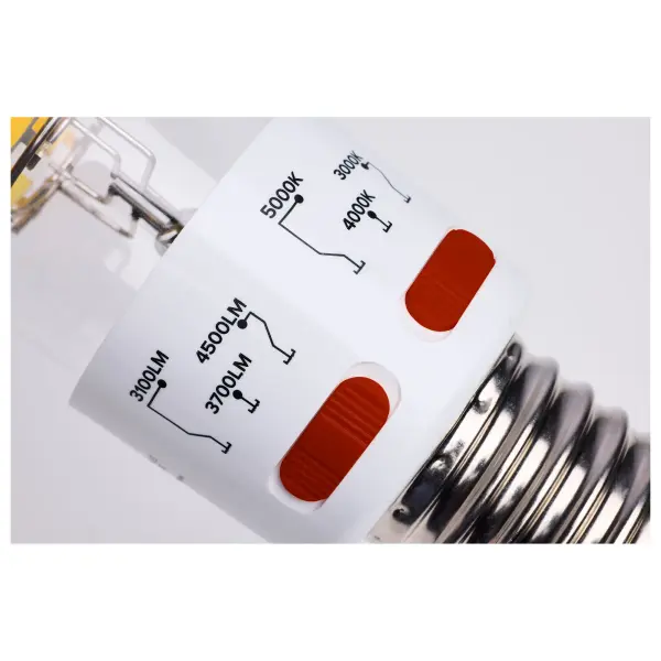 17/20.5/25 Wattage Selectable LED HID Replacement - ED28 - 3000K/4000K/5000K CCT Selectable - Mogul Extended Base - Clear - 120-277 Range Voltage - Image 10