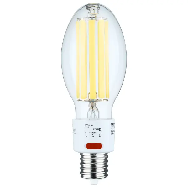 SATCO NUVO's LED HID Replacement Lamps are an energy efficient alternative to traditional HID lamps. Offered in a field selectable ED28 model or CCT selectable in ED28 and ED37 models. Designed for use in type B ballast bypass applications, these lamps make the transition to LED lamps easy. Enjoy long-lasting and low-maintenance lighting in warehouses, post top and area lights, gymnasiums and more.
