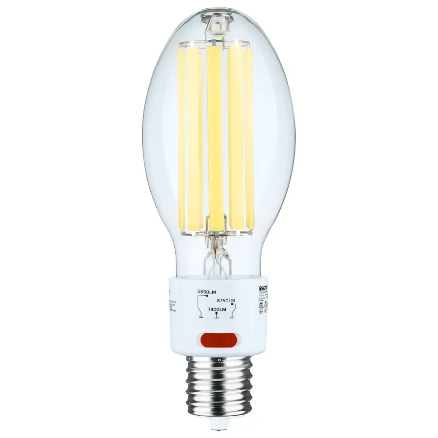 30/38/45 Wattage Selectable LED HID Replacement - ED28 - 5000K - Mogul Extended Base - Clear - 120-277 Range Voltage - Image 1