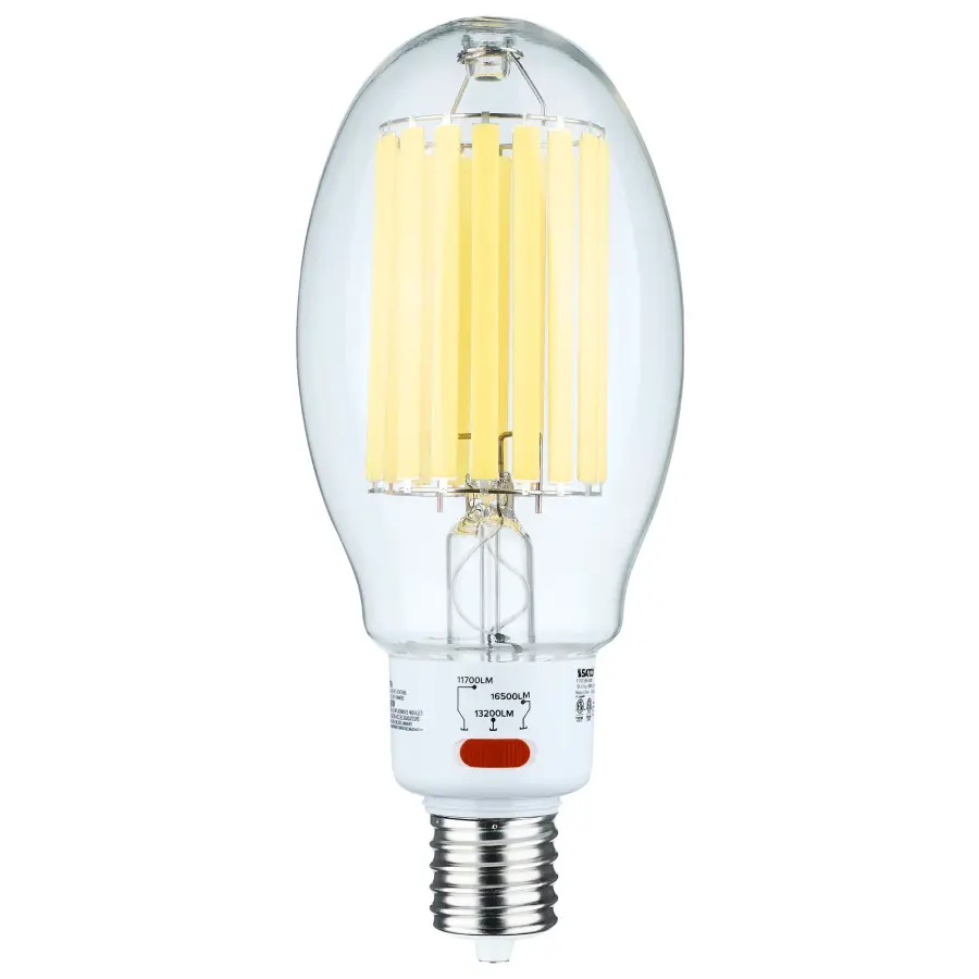 60/68/85 Wattage Selectable LED HID Replacement - ED37 - 5000K - Mogul Extended Base - Clear - 120-277 Range Voltage - Image 1