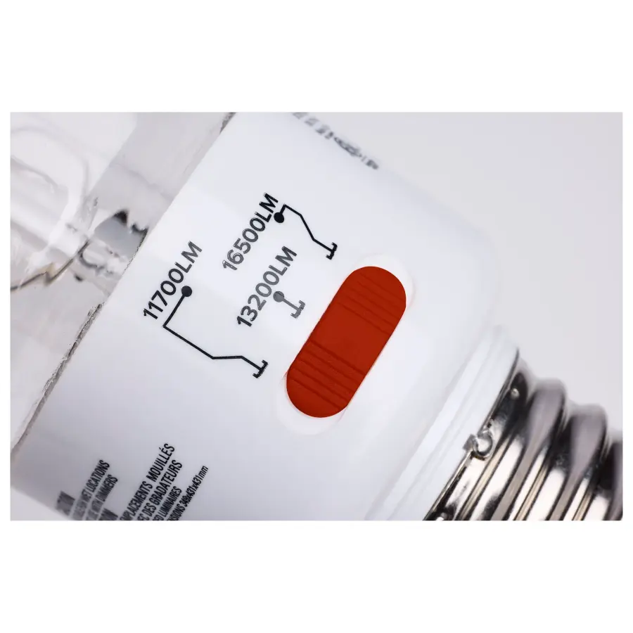 60/68/85 Wattage Selectable LED HID Replacement - ED37 - 5000K - Mogul Extended Base - Clear - 120-277 Range Voltage - Image 10