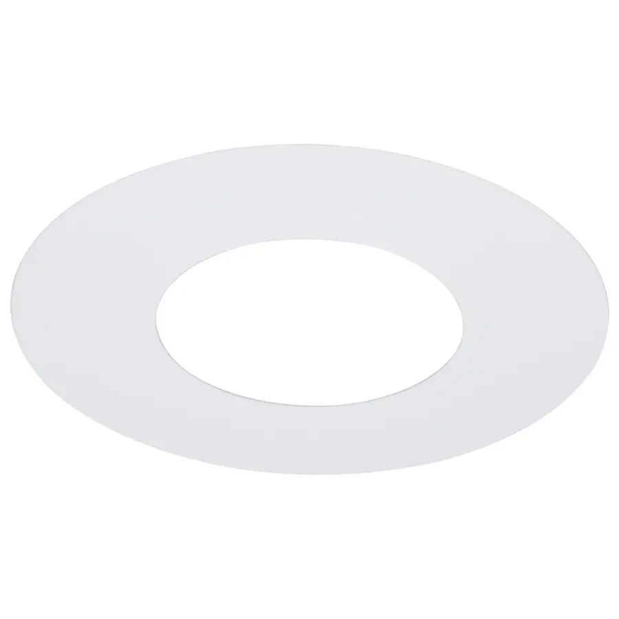 4-Inch Flat Goof Ring for Commercial Downlights - Round - White Finish