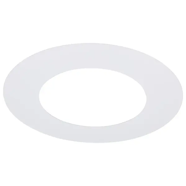 6-Inch Flat Goof Ring for Commercial Downlights - Round - White Finish