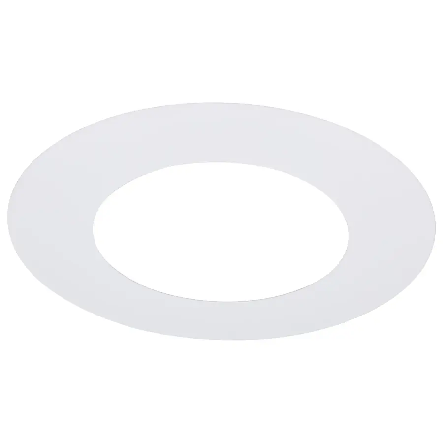 6-Inch Flat Goof Ring for Commercial Downlights - Round - White Finish