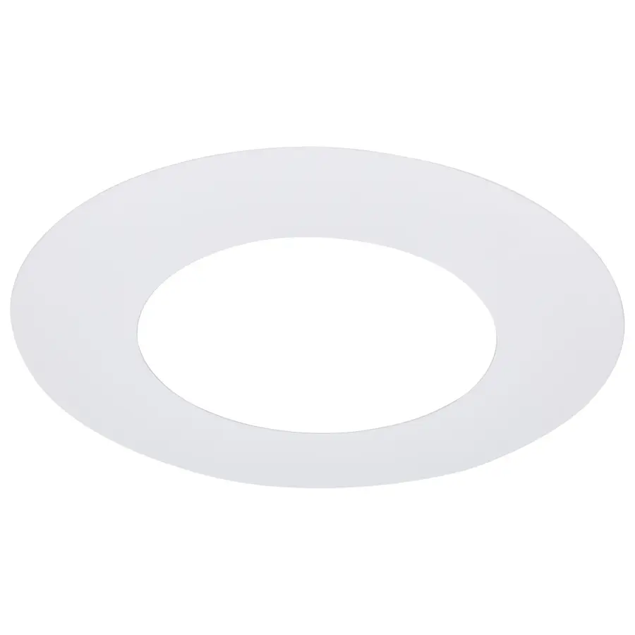 8-Inch Flat Goof Ring for Commercial Downlights - Round - White Finish