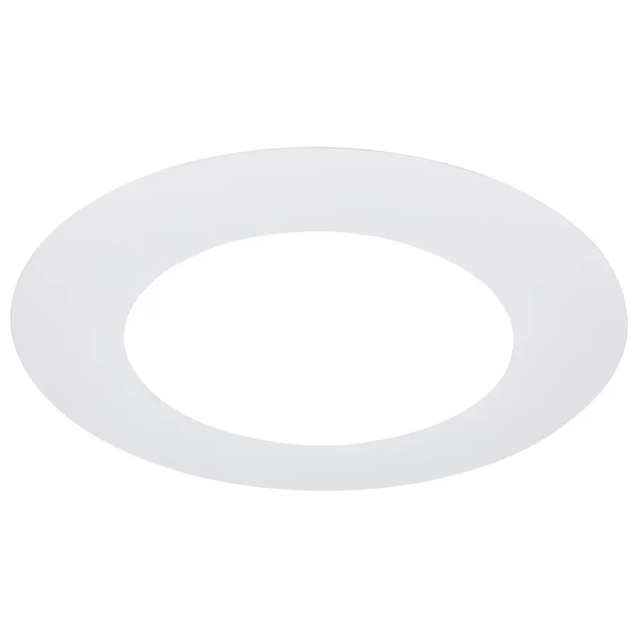 10-Inch Flat Goof Ring for Commercial Downlights - Round - White Finish