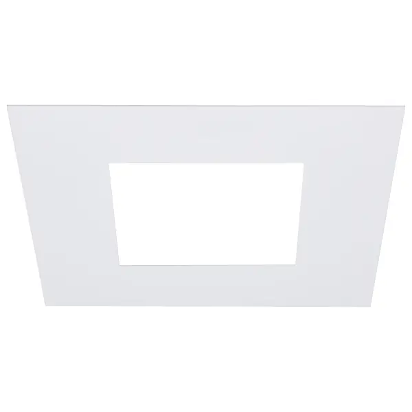 4-Inch Flat Goof Ring for Commercial Downlights - Square - White Finish