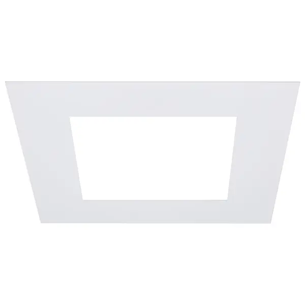 6-Inch Flat Goof Ring for Commercial Downlights - Square - White Finish