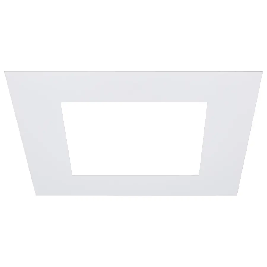 6-Inch Flat Goof Ring for Commercial Downlights - Square - White Finish