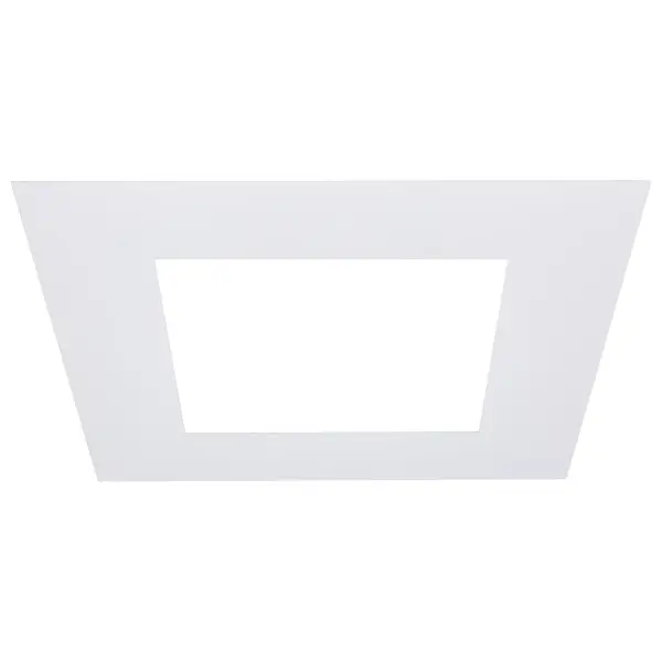 8-Inch Flat Goof Ring for Commercial Downlights - Square - White Finish