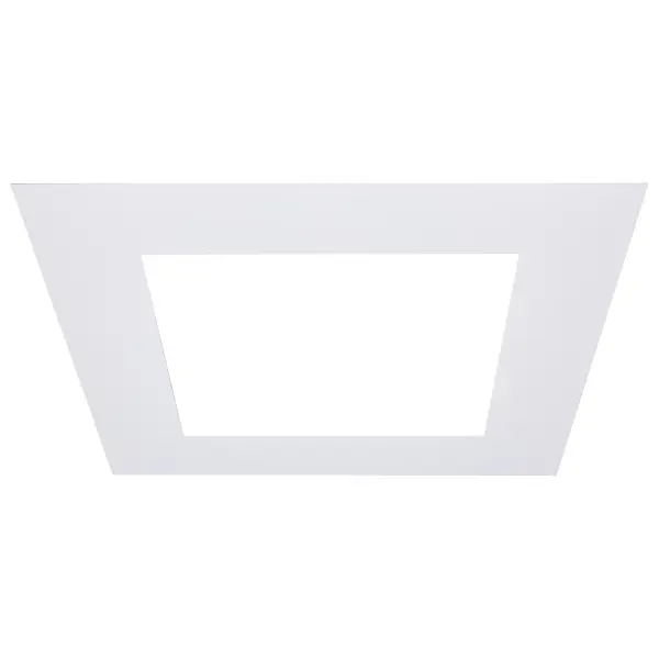 10-Inch Flat Goof Ring for Commercial Downlights - Square - White Finish
