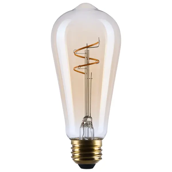3.5 Watt ST19 LED - 2000K CCT - Medium Base - Clear Glass - Amber Coil Filament - Dimmable - 120 Volt