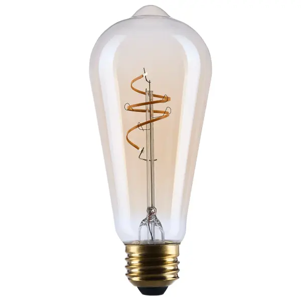 5.5 Watt ST19 LED - 2000K CCT - Medium Base - Clear Glass - Amber Coil Filament - Dimmable - 120 Volt