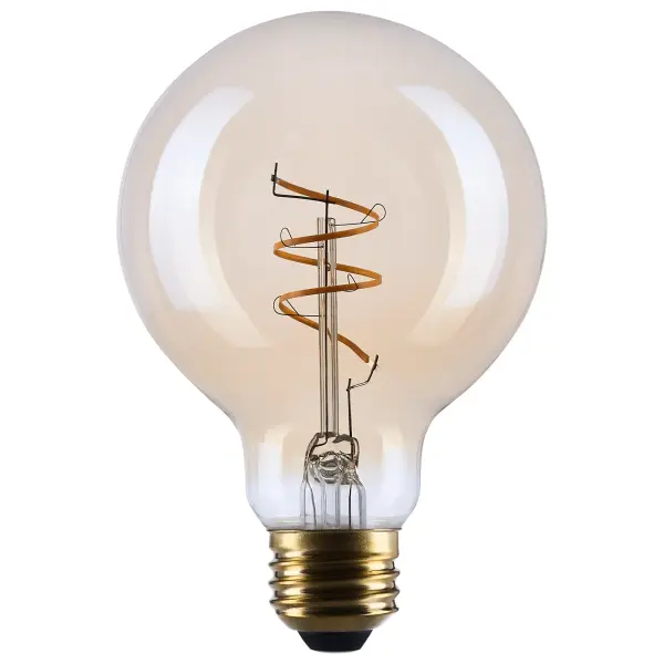 5.5 Watt G25 LED - 2000K CCT - Medium Base - Clear Glass - Amber Coil Filament - Dimmable - 120 Volt