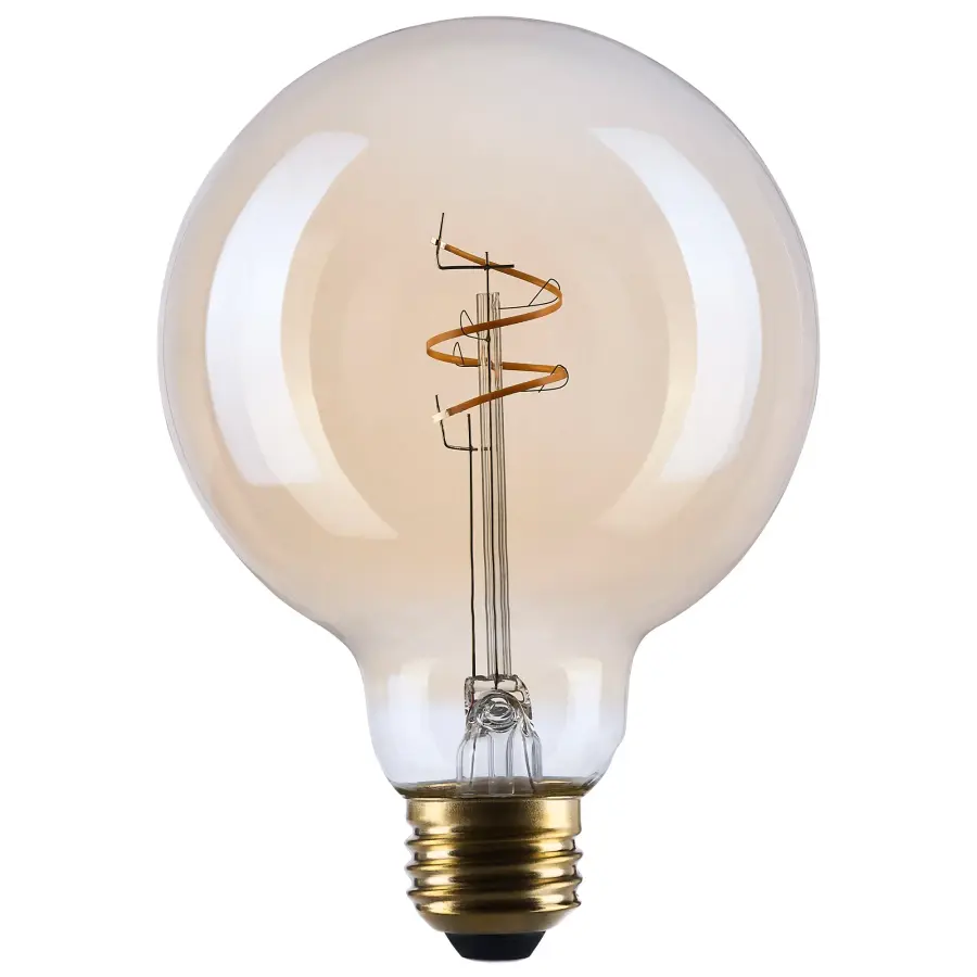 3.5 Watt G30 LED - 2000K CCT - Medium Base - Clear Glass - Amber Coil Filament - Dimmable - 120 Volt - Image 1