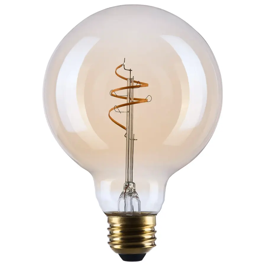 5.5 Watt G30 LED - 2000K CCT - Medium Base - Clear Glass - Amber Coil Filament - Dimmable - 120 Volt - Image 1