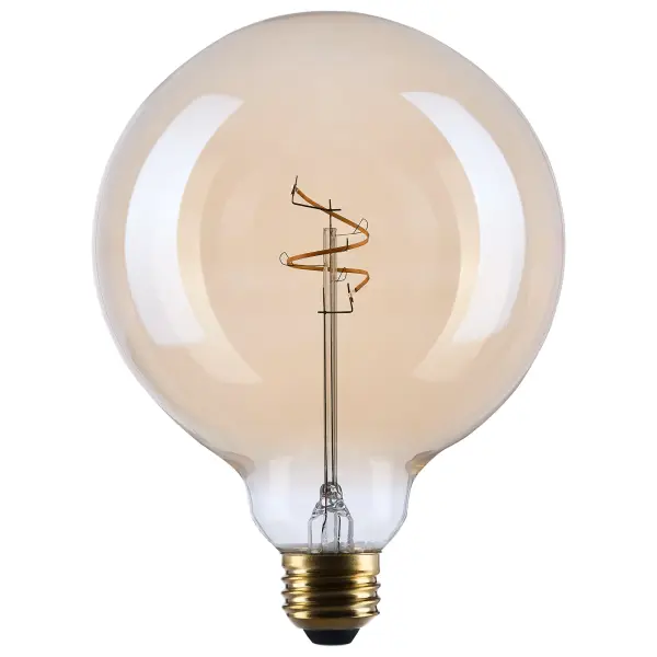 3.5 Watt G40 LED - 2000K CCT - Medium Base - Clear Glass - Amber Coil Filament - Dimmable - 120 Volt