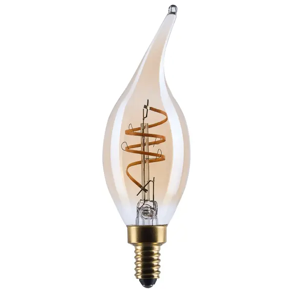 5.5 Watt CA11 LED - 2000K CCT - Candelabra Base - Clear Glass - Amber Coil Filament - Dimmable - 120 Volt