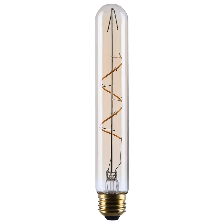 5.5 Watt T9 LED - 2000K CCT - Medium Base - Clear Glass - Amber Coil Filament - Dimmable - 120 Volt - Image 1