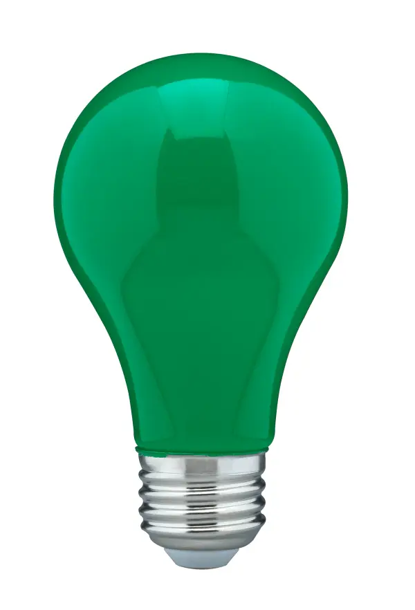 Satco's S14986 8 watt A19 ceramic LED bulb is perfect for decorative lighting, holidays, support and celebratory lighting. The ceramic green bulb features a medium base and a 360 degree beam spread. The dimmable lamp provides 15,000 hours of LED lighting.