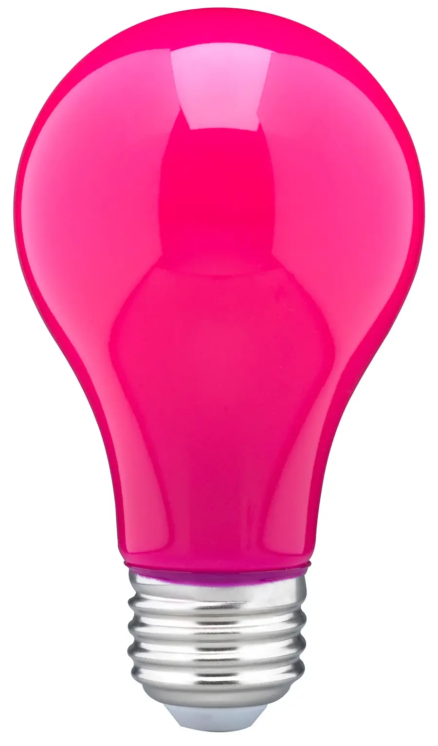 8 Watt A19 LED - Ceramic Pink - Medium base - 360 deg. Beam Angle - 120 Volt - Image 1
