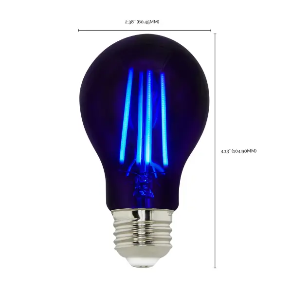 6.5 Watt - LED A19 - Black Light Bulb - Medium Base - 120 Volt - Image 4