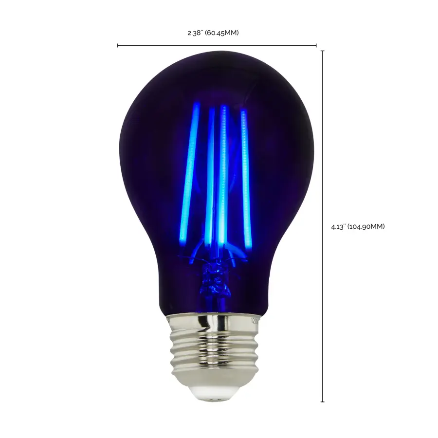6.5 Watt - LED A19 - Black Light Bulb - Medium Base - 120 Volt - Image 4