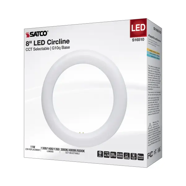 LED Circline - 11 Watt - T9 - 3000K/4000K/6500K CCT Selectable - G10q Base - 120-277 Volt - Image 8