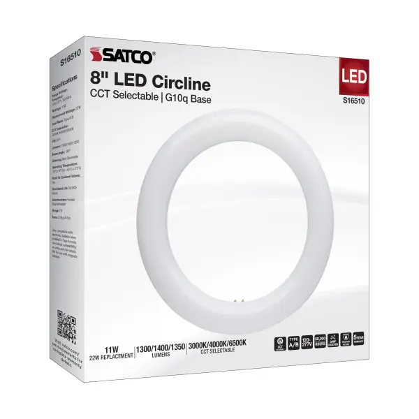 LED Circline - 11 Watt - T9 - 3000K/4000K/6500K CCT Selectable - G10q Base - 120-277 Volt - Image 9
