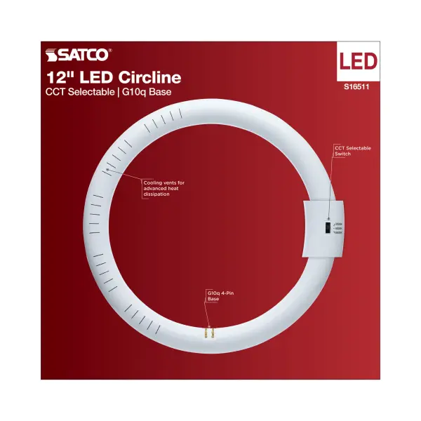 LED Circline - 16 Watt - T9 - 3000K/4000K/6500K CCT Selectable - G10q Base - 120-277 Volt - Image 7