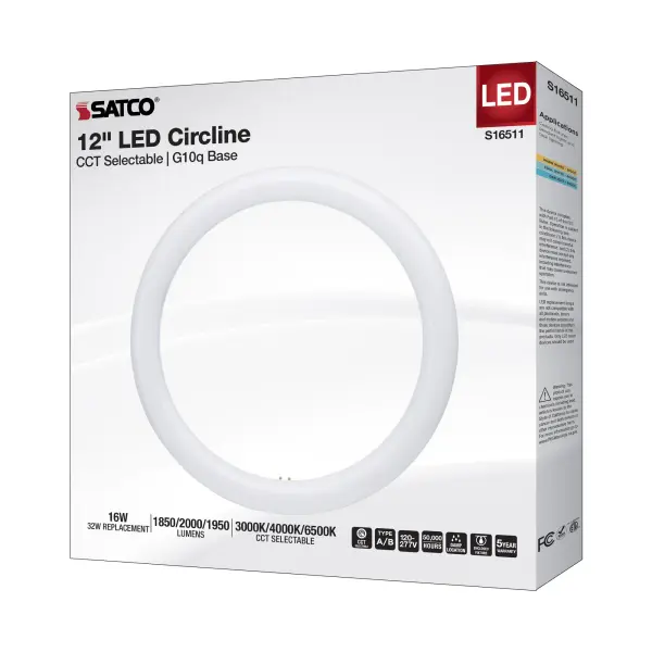 LED Circline - 16 Watt - T9 - 3000K/4000K/6500K CCT Selectable - G10q Base - 120-277 Volt - Image 8