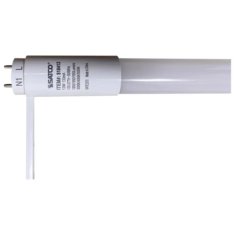 13 Watt T8 U-BEND LED - 50000 Hours - Medium Bi Pin Base - CCT Selectable - Type B - White Finish - 120-277 Volt - Image 2