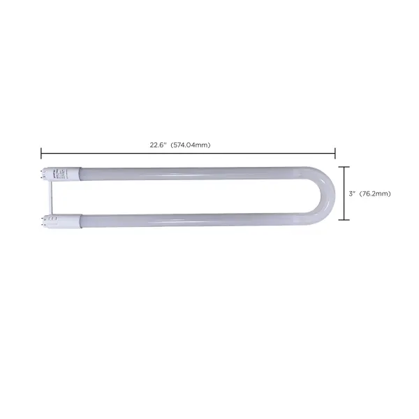 13 Watt T8 U-BEND LED - 50000 Hours - Medium Bi Pin Base - CCT Selectable - Type B - White Finish - 120-277 Volt - Image 11