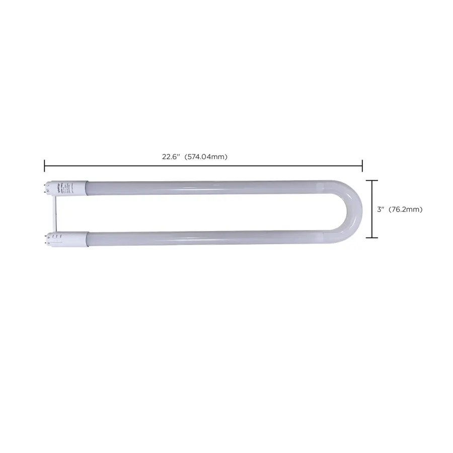 13 Watt T8 U-BEND LED - 50000 Hours - Medium Bi Pin Base - CCT Selectable - Type B - White Finish - 120-277 Volt - Image 11