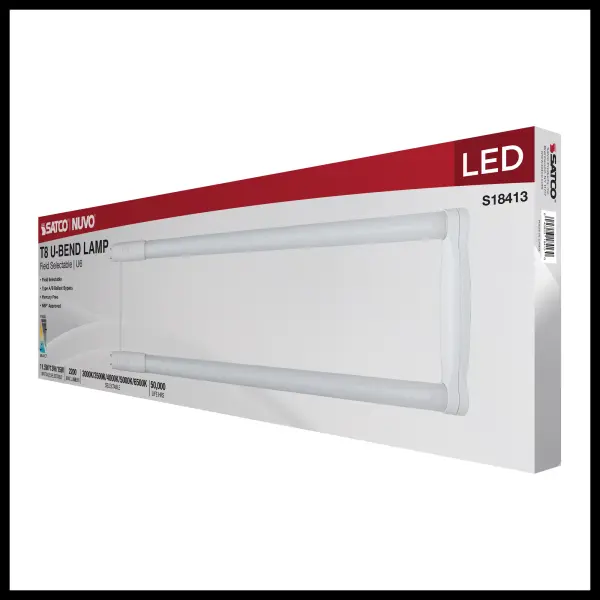 11.5/13/15 Wattage Selectable T8 U-Bend LED - 30K/35K/40K/50K/65K CCT Selectable - 6-Inch - Frost Finish - 120-277 Range Voltage - Image 7