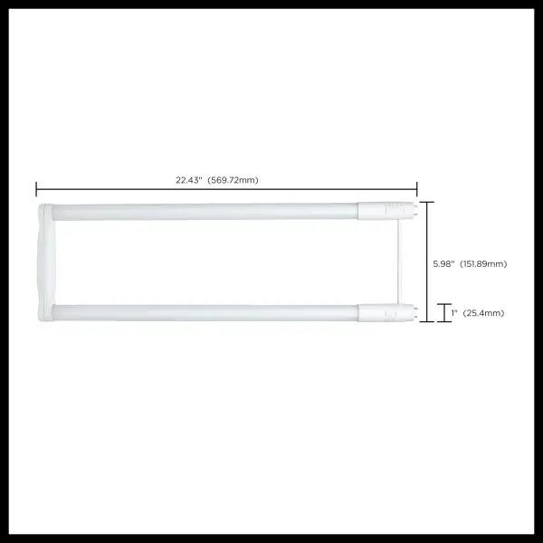 11.5/13/15 Wattage Selectable T8 U-Bend LED - 30K/35K/40K/50K/65K CCT Selectable - 6-Inch - Frost Finish - 120-277 Range Voltage - Image 9