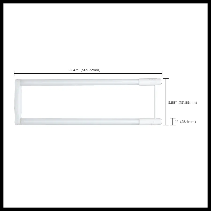 11.5/13/15 Wattage Selectable T8 U-Bend LED - 30K/35K/40K/50K/65K CCT Selectable - 6-Inch - Frost Finish - 120-277 Range Voltage - Image 9