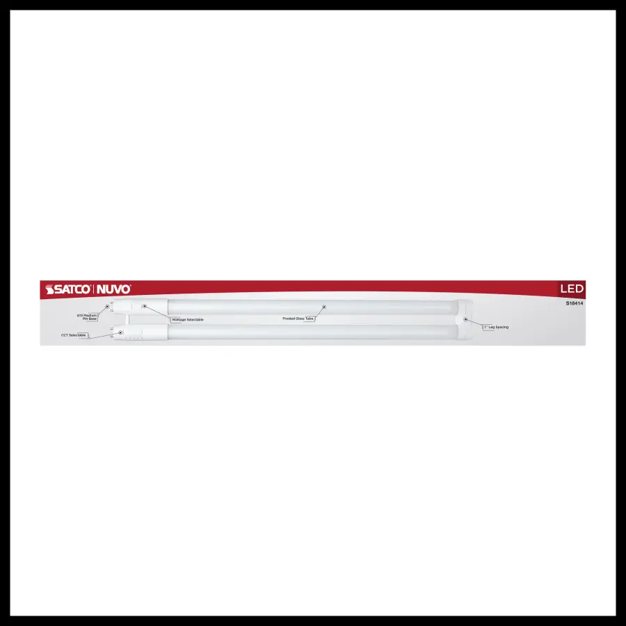 11.5/13/15 Wattage Selectable T8 U-Bend LED - 30K/35K/40K/50K/65K CCT Selectable - 1-Inch - Frost Finish - 120-277 Range Voltage - Image 4