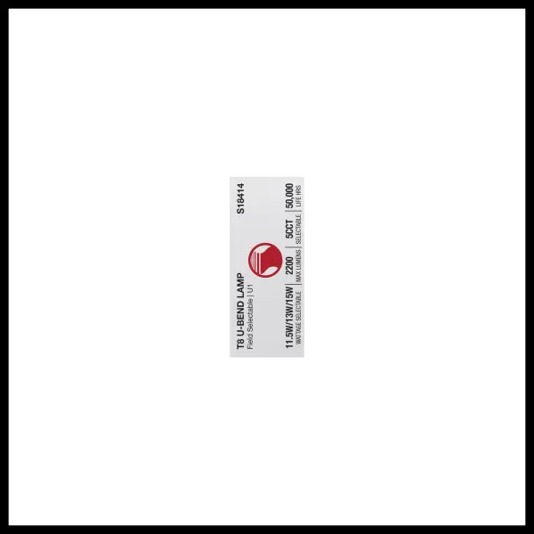 11.5/13/15 Wattage Selectable T8 U-Bend LED - 30K/35K/40K/50K/65K CCT Selectable - 1-Inch - Frost Finish - 120-277 Range Voltage - Image 6