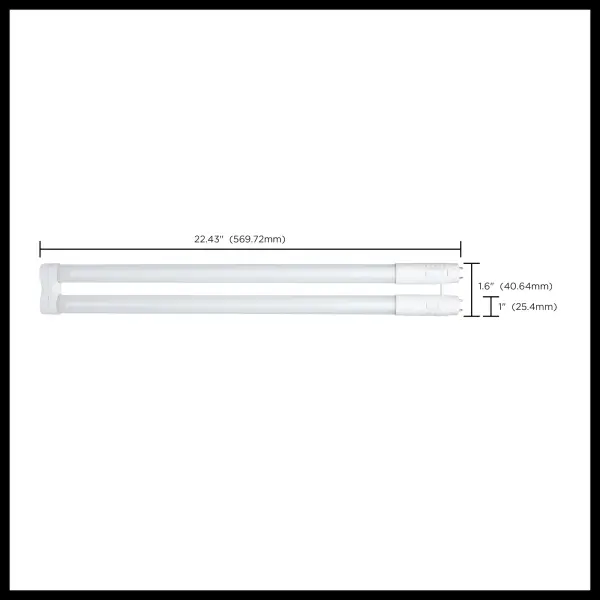 11.5/13/15 Wattage Selectable T8 U-Bend LED - 30K/35K/40K/50K/65K CCT Selectable - 1-Inch - Frost Finish - 120-277 Range Voltage - Image 9