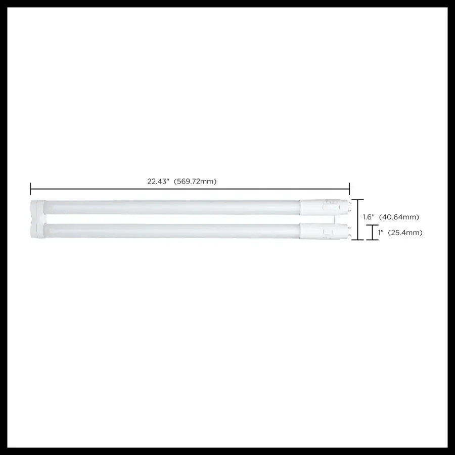 11.5/13/15 Wattage Selectable T8 U-Bend LED - 30K/35K/40K/50K/65K CCT Selectable - 1-Inch - Frost Finish - 120-277 Range Voltage - Image 9