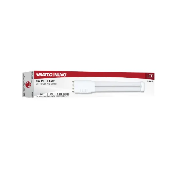 8 Watt PLL LED - 2G11 Base - 30K/35K/40K/50K/65K CCT Selectable - Type A/B - 120-277 Volt - Image 12