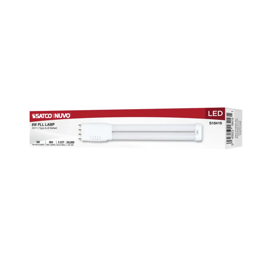8 Watt PLL LED - 2G11 Base - 30K/35K/40K/50K/65K CCT Selectable - Type A/B - 120-277 Volt - Image 13