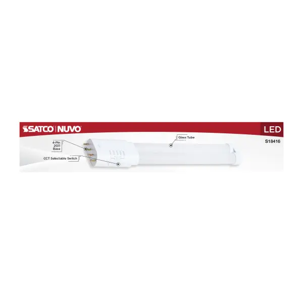 8 Watt PLL LED - 2G11 Base - 30K/35K/40K/50K/65K CCT Selectable - Type A/B - 120-277 Volt - Image 7