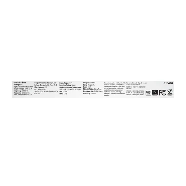 8 Watt PLL LED - 2G11 Base - 30K/35K/40K/50K/65K CCT Selectable - Type A/B - 120-277 Volt - Image 8