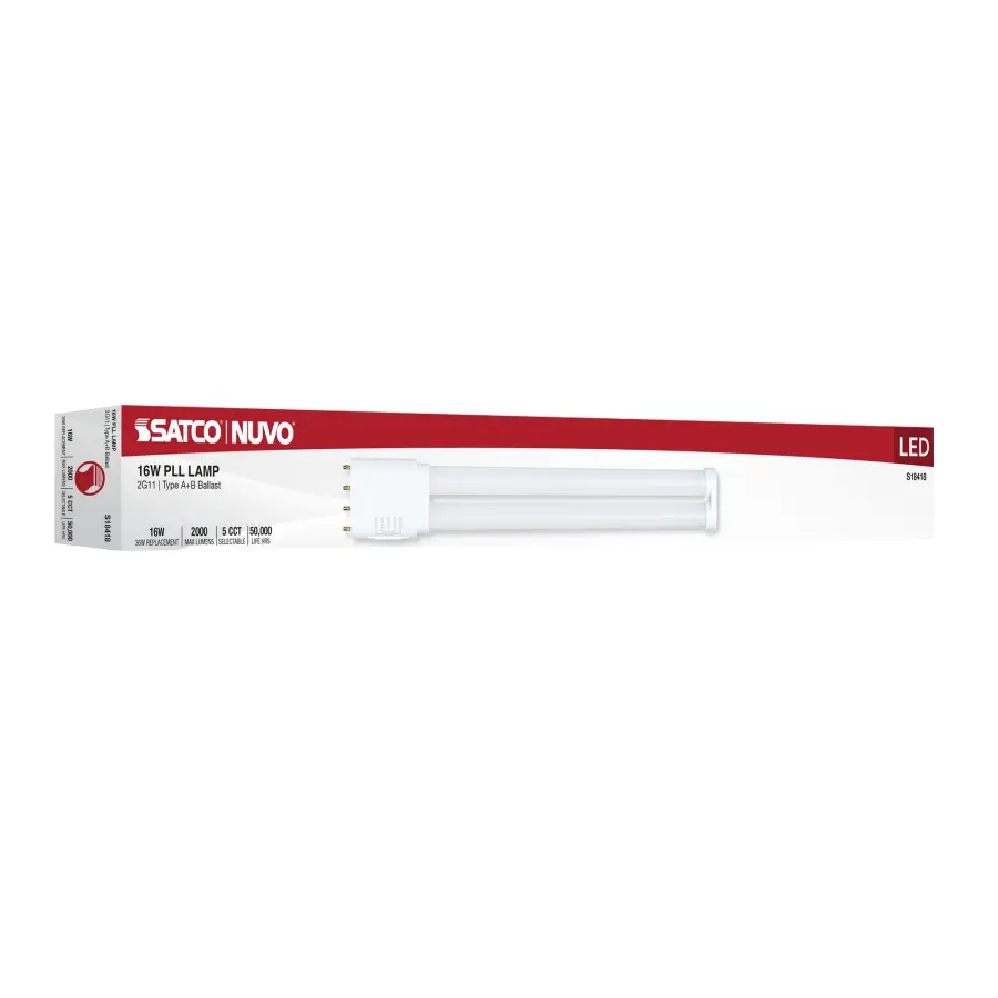 16 Watt PLL LED - 2G11 Base - 30K/35K/40K/50K/65K CCT Selectable - Type A/B - 120-277 Volt - Image 12