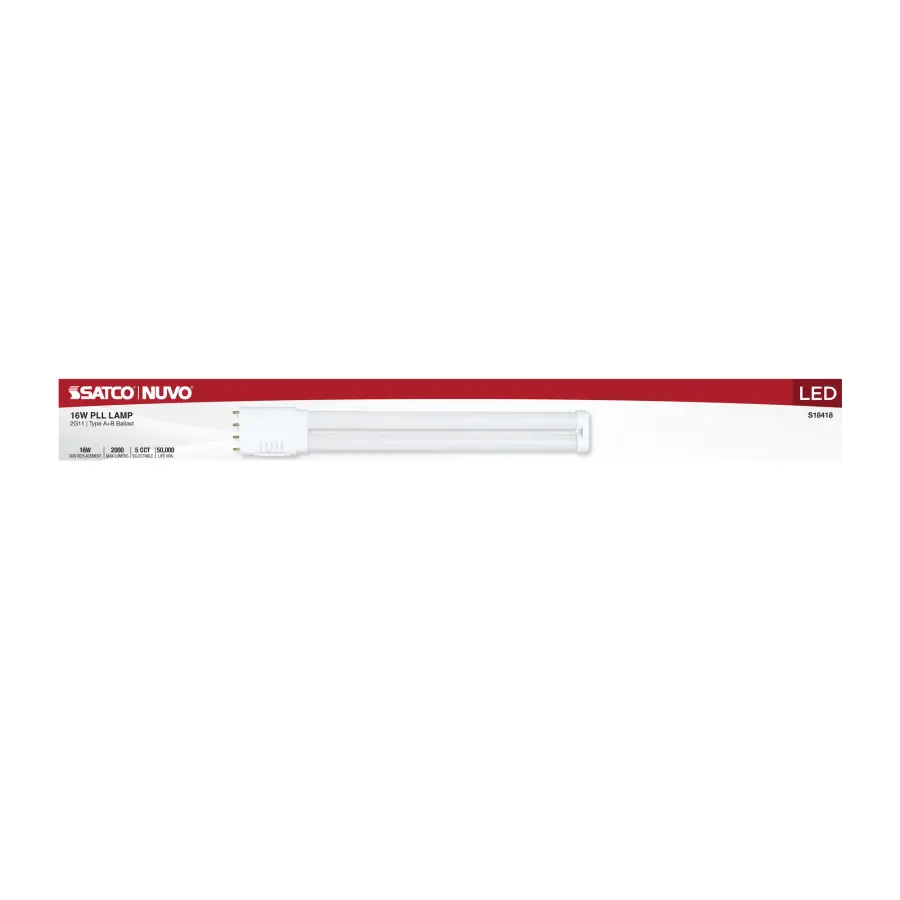 16 Watt PLL LED - 2G11 Base - 30K/35K/40K/50K/65K CCT Selectable - Type A/B - 120-277 Volt - Image 6