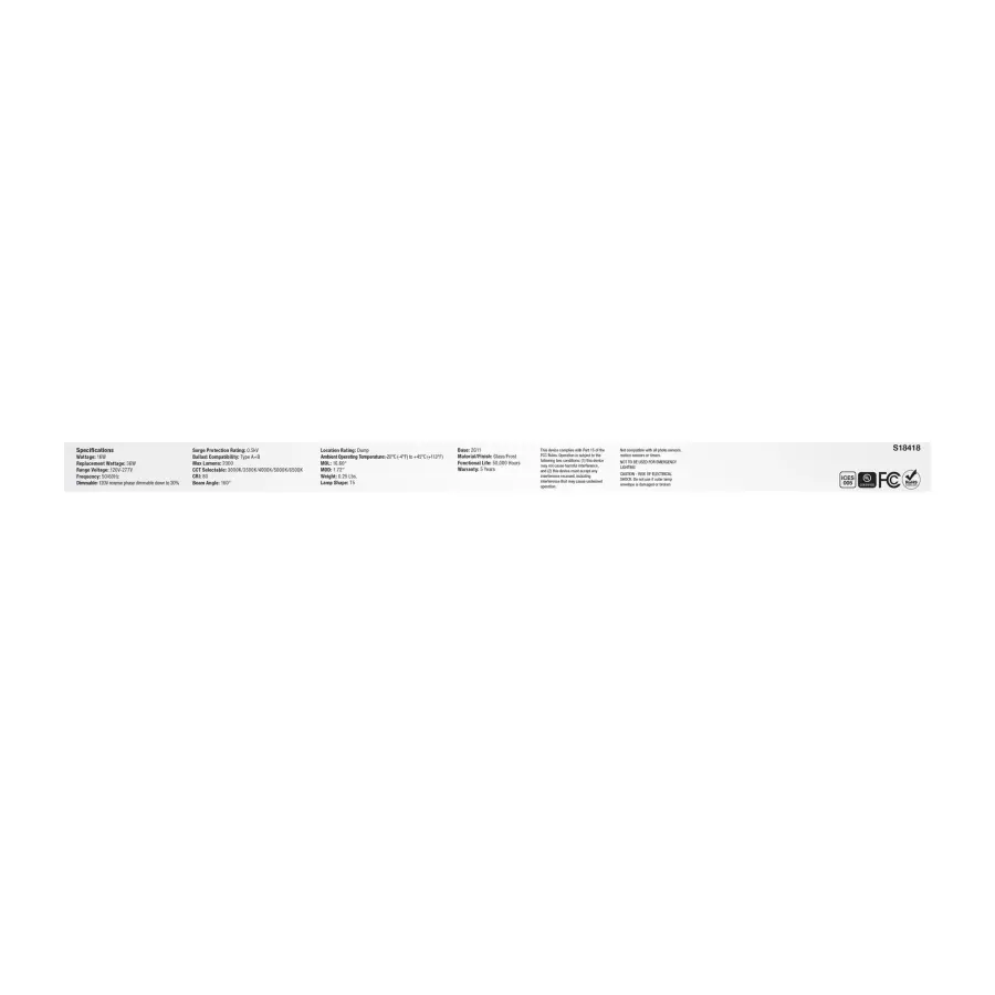 16 Watt PLL LED - 2G11 Base - 30K/35K/40K/50K/65K CCT Selectable - Type A/B - 120-277 Volt - Image 8
