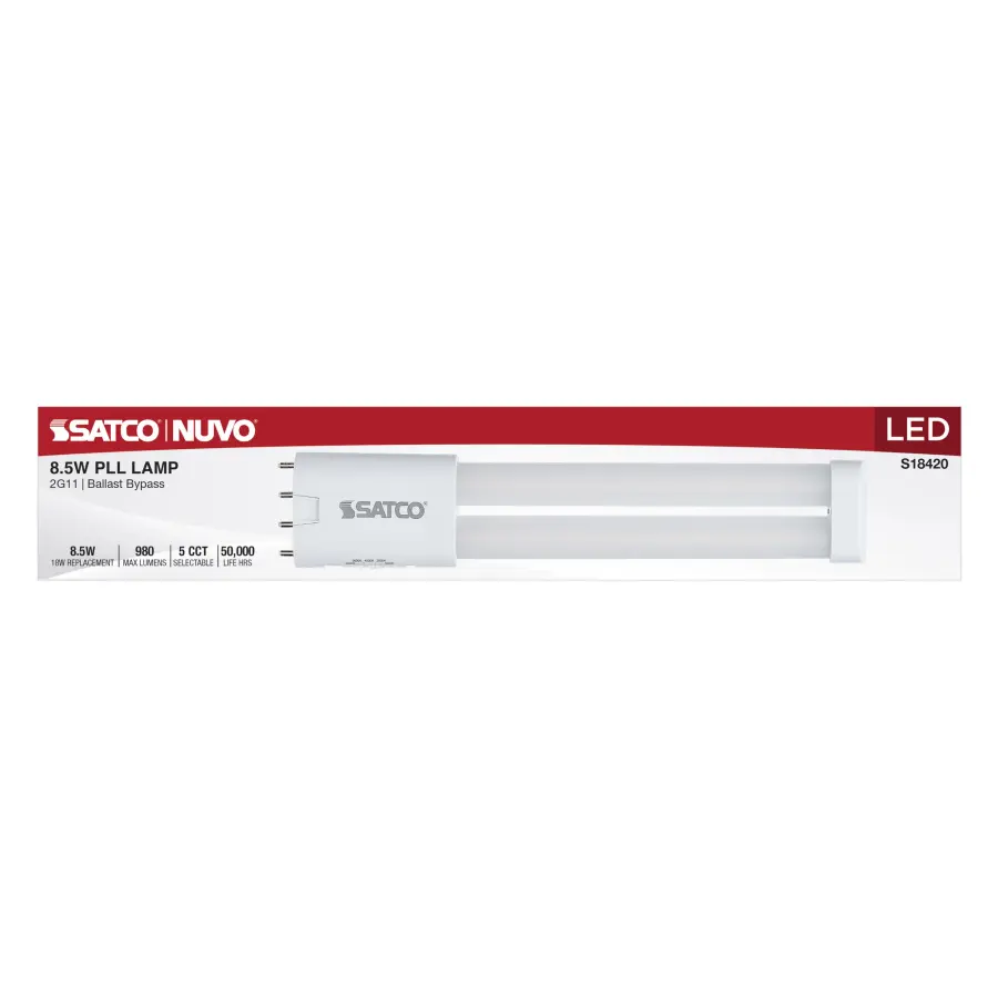 8.5 Watt PLL LED - 2G11 Base - 30K/35K/40K/50K/65K CCT Selectable - Ballast Bypass - 120-277 Volt - Image 4