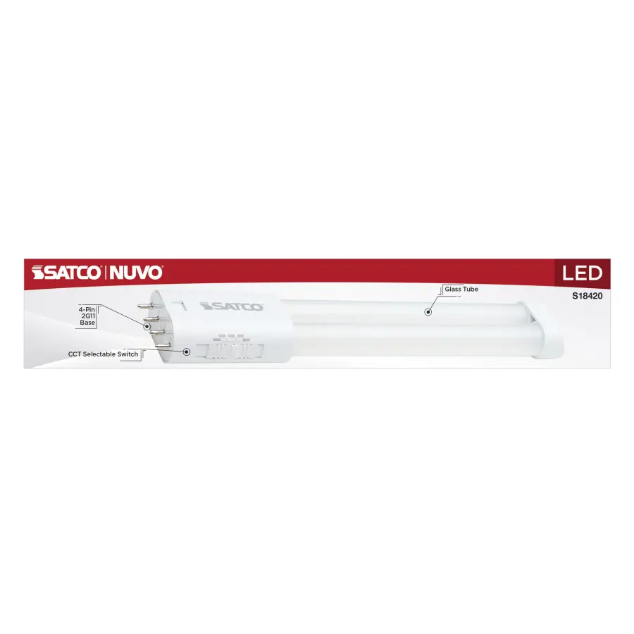 8.5 Watt PLL LED - 2G11 Base - 30K/35K/40K/50K/65K CCT Selectable - Ballast Bypass - 120-277 Volt - Image 5